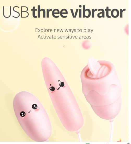 USB Three Vibrating Eggs 20Frequency Multispeed G Spot Vibrator